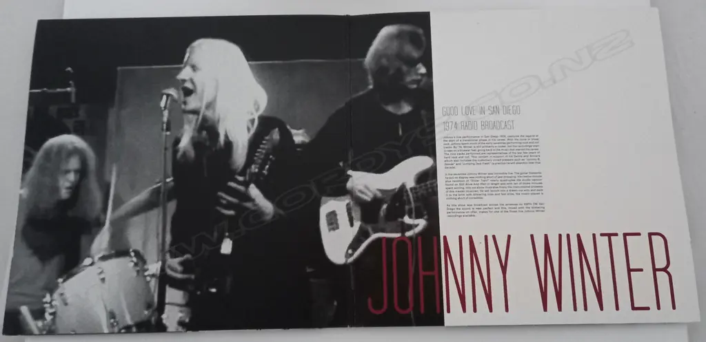 Johnny Winter, Good Love in San Diego (Double album, red vinyl) Image 1++